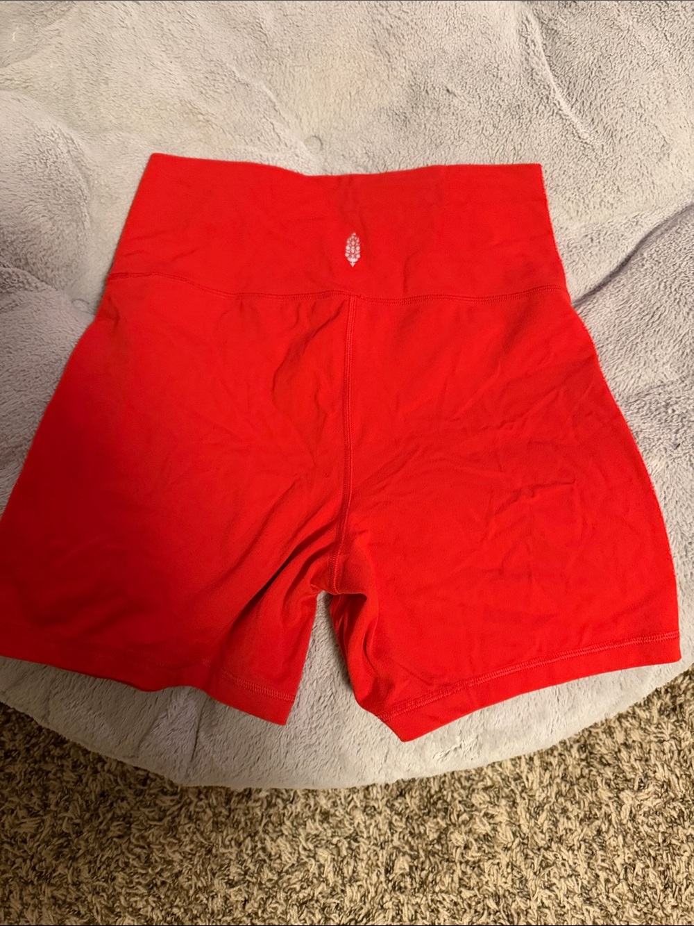 FP Movement by Free People Red High-Waist Bike Shorts